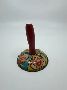 Vintage 1950s Tin Litho Toy Noisemaker US Metal Toy Mfg. Co. USA 4 Clowns RARE - Picture 1 of 6
