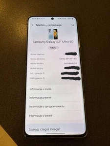 Samsung Galaxy S21 Ultra 5G SM-G998B/DS - 12GB/256GB - Silver (Sbloccato) - Imagen 1 de 3