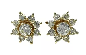 Orecchini abbaglianti in oro 14kt e diamanti .50ct - Foto 1 di 4