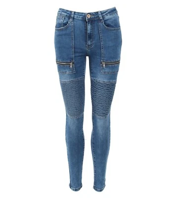 New Biker Style Super-Skinny Jeans - Mid Rise - Image 1 of 4