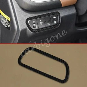 For Kia Seltos 2020-2023 Carbon Fiber ABS Headlight Adjustment Switch Cover Trim - Picture 1 of 4