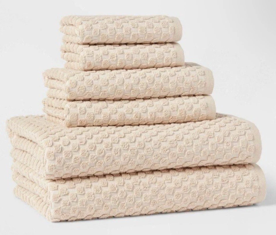 Threshold Performance Plus Textured Dot Bath Towel Set Khaki 6pc - Image 1 of 1