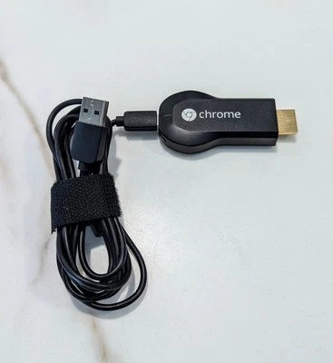 Google Chromecast (1st Generation) Streaming Media Player - H2G2-42 (Black) - Image 1 of 2