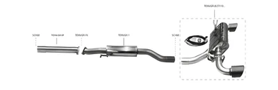Impianto completo Bastuck - 24+ Toyota Yaris GR Facelift - Immagine 1 di 3