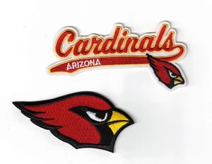 (2) Parche de hierro/coser bordado de 4 pulgadas con guión + logotipo de los Arizona Cardinals de la NFL - Imagen 1 de 2