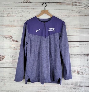 Nike Hombre Talla Grande TCU Horned Frogs 1/4 Cremallera Chaqueta Sudadera Dri Fit - Imagen 1 de 9