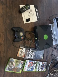 Original Xbox Console Bundle W 7 Games, Controller & Cables: Authentic & Tested - Picture 1 of 13