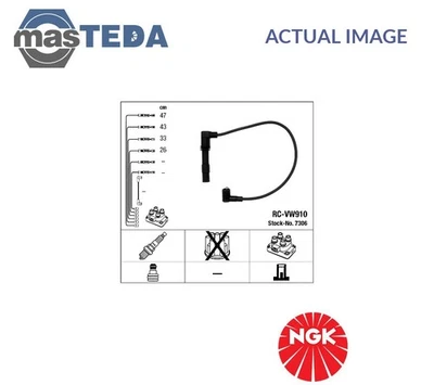 7306 IGNITION CABLE SET LEADS KIT NGK FOR SEAT CORDOBA,IBIZA III,IBIZA II,AROSA - Image 1 of 4
