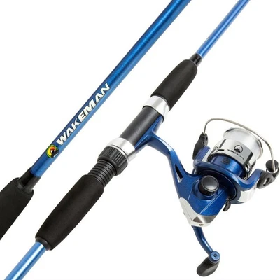 Blue Bait Cast Open Face Spinning 2 Pc Rod and Reel Combo 63 In Fishing Pole - Image 1 of 3