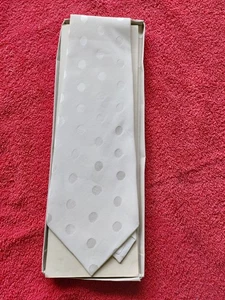 Seidenkrawatte, 140x9,5cm, ARTYS, Jacquard, 100%Seide, naturweiss  - Bild 1 von 4