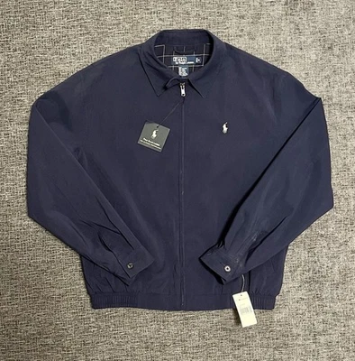 Chaqueta Polo Ralph Lauren Para Hombre M Azul Marino Harrington Forrada a Cuadros Bi-Swing Nueva Con Etiquetas Foto 1 de 4