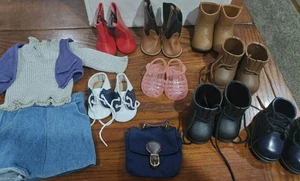 Doll 18” shoe lot 8 pair + outfit & bag accessories pretend play  - Picture 1 of 13