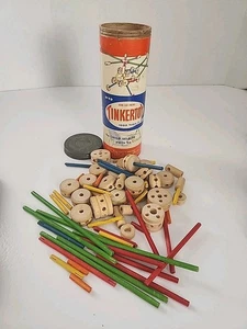The Original TinkerToy Set ~ Giocattolo Tinker Originale Vintage, pezzi mancanti - Foto 1 di 4