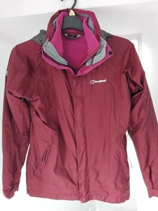 Berghaus Goretex Jacket Women UK 10 Burgundy Coat Waterproof Windproof - Picture 1 of 6