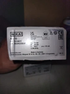 New. Wika Pressure Transmitter Model A-10, P# 73284672 - Picture 1 of 2