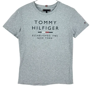 Tommy Hilfiger Kinder Jungen Freizeit T-Shirt Kurzärmelig Grau Größe 14 Jahre - Bild 1 von 9