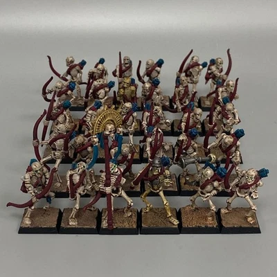 30 SKELETON ARCHERS/BOWMEN WARHAMMER THE OLD WORLD TOMB KINGS UNDEAD PAINTED - Image 1 of 4