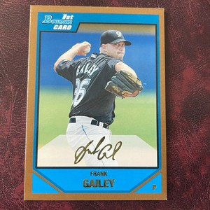 2007 Bowman Draft Picks & Prospects Set FRANK GAILEY ROOKIE GOLD Insert #39