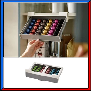 Contenitore Cassetto Porta 30 Cialde Capsule Caffe' da Sottopiano Salvaspazio - Foto 1 di 2