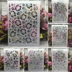 6Pcs/Set A4 29cm DIY Rose Flowers Texture Stencils Wall Painting Scrapbook Album