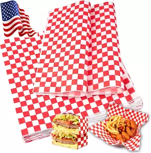 115Pcs Deli Paper Sheets - 12X12" Sandwich Wrapping Paper, Checkered Wax Paper - Picture 1 of 12