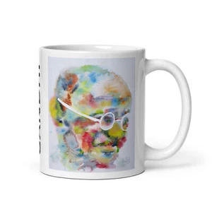 TAZA - MAHATMA GANDHI retrato acuarela - ¡varios tamaños! taza café desayuno - Imagen 1 de 8