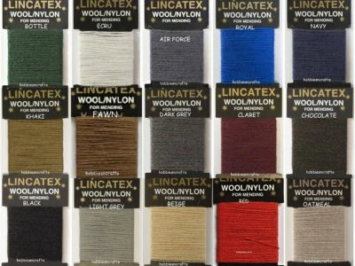 Lincatex Thread for Darning & Mending  30% Wool 70% Nylon 10 Metres Many Colours - Image 1 of 4