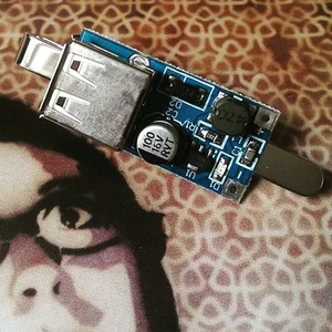 Unique! USB CIRCUIT BOARD TIECLIP chrome GEEK designer TECH computers PC tie bar - Picture 1 of 1