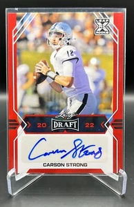 2022 Leaf Draft CARSON STRONG Auto Red Border RC #BA-CS3 (Nevada Wolfpack) - Picture 1 of 2