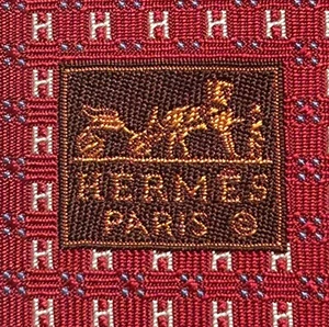 Hermes 658846 T Red “H” 100% silk tie new in box with tags - Picture 1 of 6