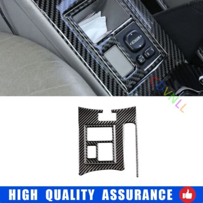 Cubierta del panel de cambio de marchas de consola central de fibra de carbono real para Toyota RAV4 06-12 Foto 1 de 4