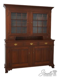 L68691: Bench Made Hand Crafted Primitive Cherry Step Back Cupboard - Picture 1 of 20