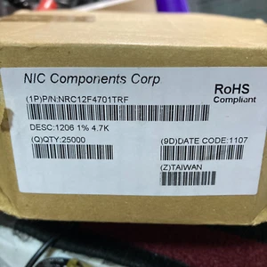 Lot 1000pcs 4.7K 472 OHM 1206 1% NRC12F470TRF Resistors - Picture 1 of 3