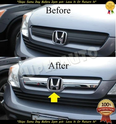 Хромированные накладки на переднюю решетку для 2007-2009 Honda CR-V crv 08 09 07 HONDA - Изображение 1 из 4