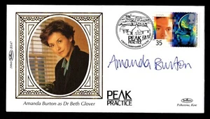 1994 TV AMANDA BURTON SIGNED PEAK PRACTICE BENHAM SILK COVER - Picture 1 of 2