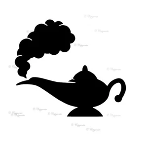 Genie Lamp Aladdin Vinyl Decal Sticker for Home, wall, décor, bar, Car, bedroom - Picture 1 of 12