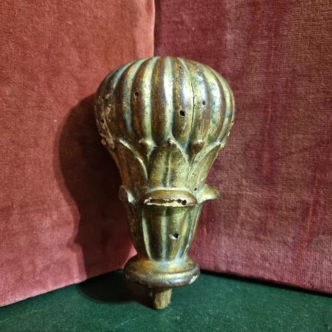 18 th Gilt wood carving newel post finial - Antique french architectural salvage Cover