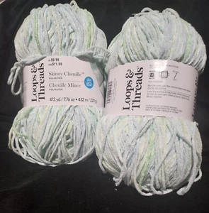 Skinny Chenille Loops and Threads yarn Multicolor Stripe - Picture 1 of 2