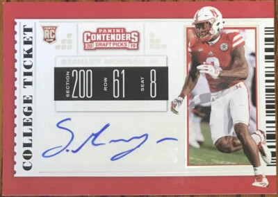 2019 Panini Contenders Draft Picks Rookie Autograph Stanley Morgan Jr. #170 - Image 1 of 2