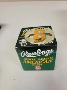 CAL RIPKEN 2131 #8 STICKER OFFICIAL AMERICAN LEAGUE RAWLINGS BASEBALL SEALED - Picture 1 of 4