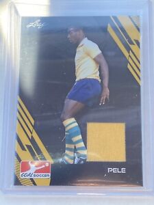 Pele 2023 Leaf Goal Soccer Game Used Jersey Relic