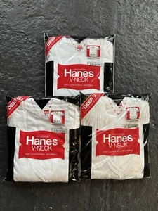 Vintage 1979 Hanes Men's T-Shirt 3 Pack 100% Cotton Size M Made In USA Lot Of 3 - Picture 1 of 8