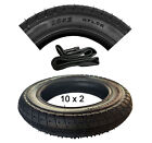 10 x 2  Zoll DIN 54-152 Reifen Mantel + Schlauch für Kinderwagen, Roller, 