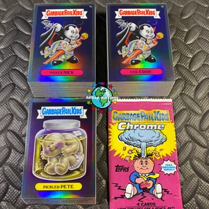  GARBAGE PAIL KIDS CHROME 1 COMPLETE 110-CARD REFRACTOR SET +WRAPPER 2013 RARE! - Picture 1 of 1