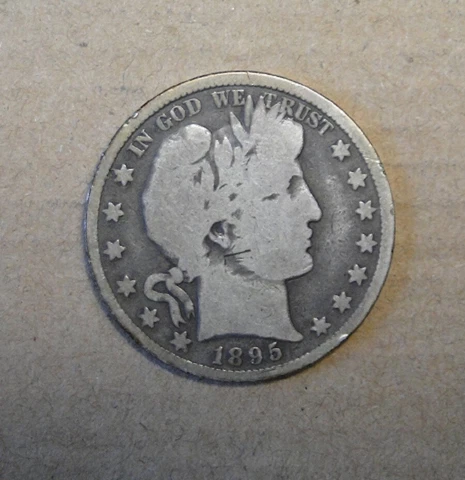 1895 SILVER BARBER HALF DOLLAR Cover