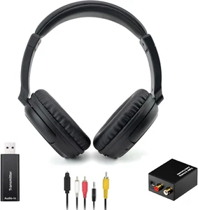 Cuffie TV Senza Fili Con Trasmettitore USB per Anziani, Bluetooth Cuffie Over-Ea - Foto 1 di 12