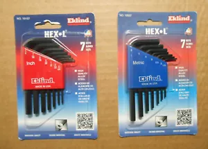 Eklind Metric & Inch Hex-L Key Sets 14 Keys Total 10107 & 10507 L32 - Picture 1 of 4