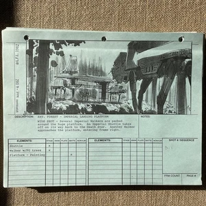 STAR WARS RETURN OF THE JEDI storyboards movie props George Lucas Imperial AT-AT - Picture 1 of 7