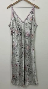 Vestido sin Mangas Jones New York Talla XL Maxi Midi Floral Y2K Satén Multicolor - Imagen 1 de 12