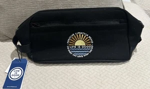 Borsa da viaggio uomo Life Is Good nera nuova con etichetta doppio kit marsupio stile di vita positivo tramonto - Foto 1 di 9
